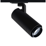 SAND BLACK LED ZOOMABLE TRACK LUMINAIRE 25W 4000K 1-PHASE 25-60° 3000LM MAX. 230V AC Ra80 5YRS