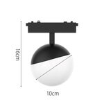 InLight Φωτιστικό LED 6W 3000K-6000K για Ultra-Thin μαγνητική ράγα σε μαύρη απόχρωση (by tuya and zigbee) D:10cmX10cm (T05305-Black) - Image 2