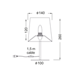 ΠΟΡΤΑΤΙΦ ΥΦΑΣΜΑ ΜΑΥΡΟ 1X40W E14 H28CM ARIOSO - Image 2