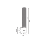 NETTO ΕΠΙΤΟΙΧΟ Φ/Σ 1ΧΕ27 ΜΑΥΡΟ ΜΕΤΑΛΛΙΚΟ 10Χ10X39CM ALCATRAZ - Image 2