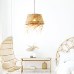 ΚΡΕΜΑΣΤΟ Φ/Σ 1xE27 ANDROS GRASS RATTAN Φ40Χ120CM - Image 2