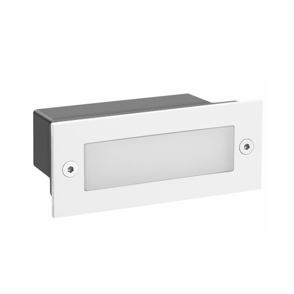 PAS230WP.png LED STEP LUMINAIRE 110X44 W 2W 3000K 90Lm 230V IP54 RA80 - Image 1