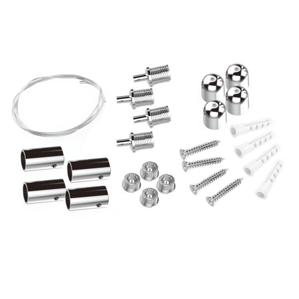 PENDKIT.png 4 STEEL WIRES KIT FOR PENDANT INSTALLATION OF OTIS*N, ROVE, DEBA & TREGO LED PANELS - Image 1