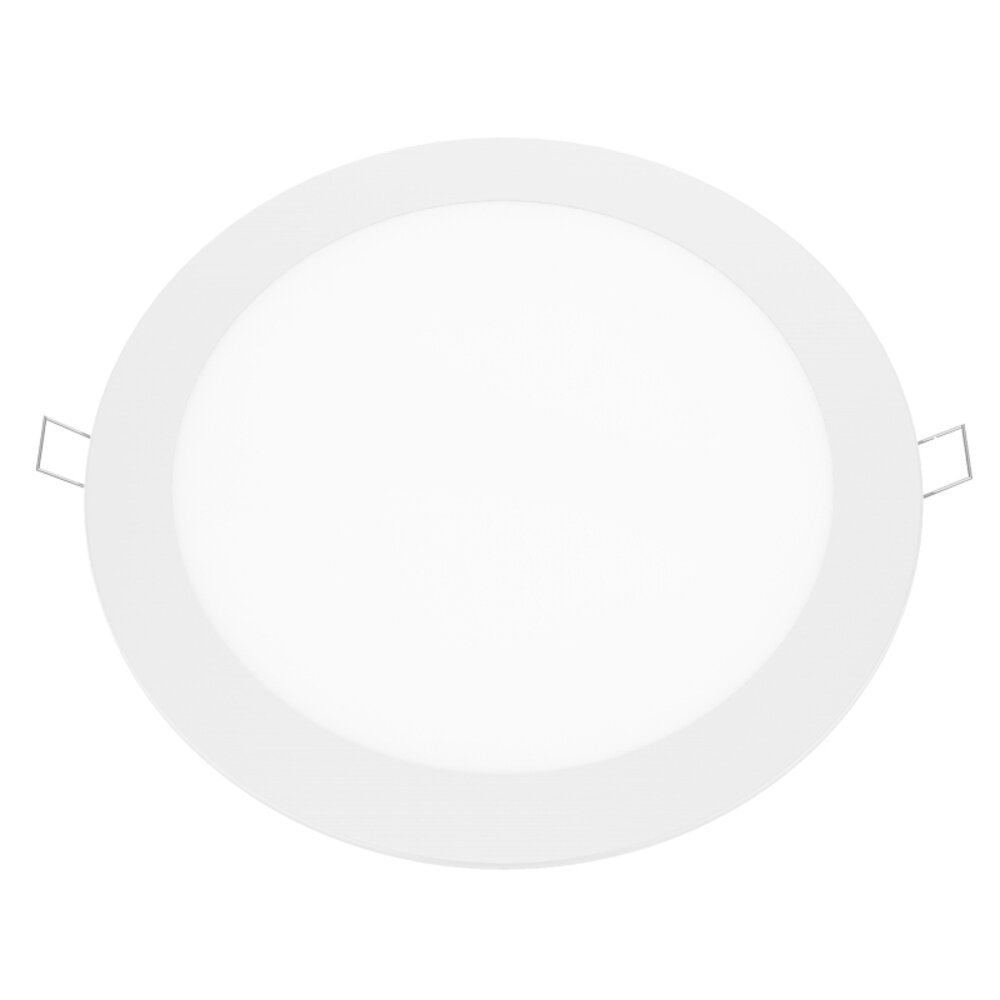 PENU1830RW.jpg ΛΕΥΚΟ ΣΤΡΟΓΓΥΛΟ LED ΠΑΝΕΛ ΧΩΝΕΥΤΟ 18W 3000K 1700Lm Φ220mm 230V AC Ra80 - Image 1