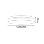 ΛΕΥΚΟ ΣΤΡΟΓΓΥΛΟ Φ/Σ LED ΜΕ ΑΙΣΘΗΤΗΡΑ ΚΙΝ. 24W 2400Lm CCT(3000/4000/6500K) Φ280mm 120° 230V IP54 Ra80 - Image 2