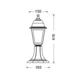 4S PLASTIC FLOOR GARDEN BLACK LUMINAIRE 40,5CM E27 IP44 - Image 2