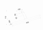 ΕΠΙΤΟΙΧΟ Φ/Σ LED 8W 3000K 520LM ΟΡΕΙΧΑΛΚΟ ΑΝΟΞ.ΑΤΣΑΛΙ IP44 40X12X19CM  ARIA - Image 2