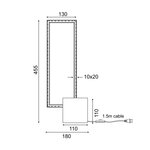 ΕΠΙΤΡΑΠΕΖΙΟ Φ/Σ LED 12W 3000K 980LM AELIA ΜΑΥΡΟ ΜΕΤ/ΚΟ IP20 18X11XH46CM - Image 2