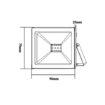 WHITE LED SMD FLOOD LUMINAIRE IP66 10W 4000K 850Lm 230V RA80 - Image 2