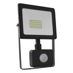 BLACK SENSOR LED SMD FLOOD LUMINAIRE IP66 20W 3000K 1600Lm 230V RA80