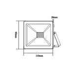 WHITE LED SMD FLOOD LUMINAIRE IP66 20W 6000K 1760Lm 230V RA80 - Image 2