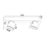 ΕΠΙΤΟΙΧΟ Φ/Σ LED 10W COB 80° 3000K 800LM ΓΚΡΙ ΑΛΟΥΜΙΝΙΟ 32X7XH7,5CM PLUTO - Image 2