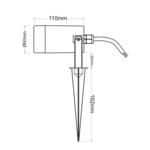 BLACK SPOT LUMINAIRE GU10 MAX. 3W LED IP65 & GARDEN SPIKE - Image 2