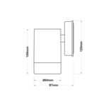 ONE BEAM RUST PP WALL LIGHT GU10Max.3W LED IP65 - Image 2