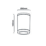 GU10  ROUND CEILING LUMINAIRE 230V AC RUST IP65 GU10 MAX.7W - Image 2
