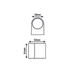 GU10 WALL LUMINAIRE PLASTIC 230V AC DARK GREY IP65 MAX 3W LED - Image 2