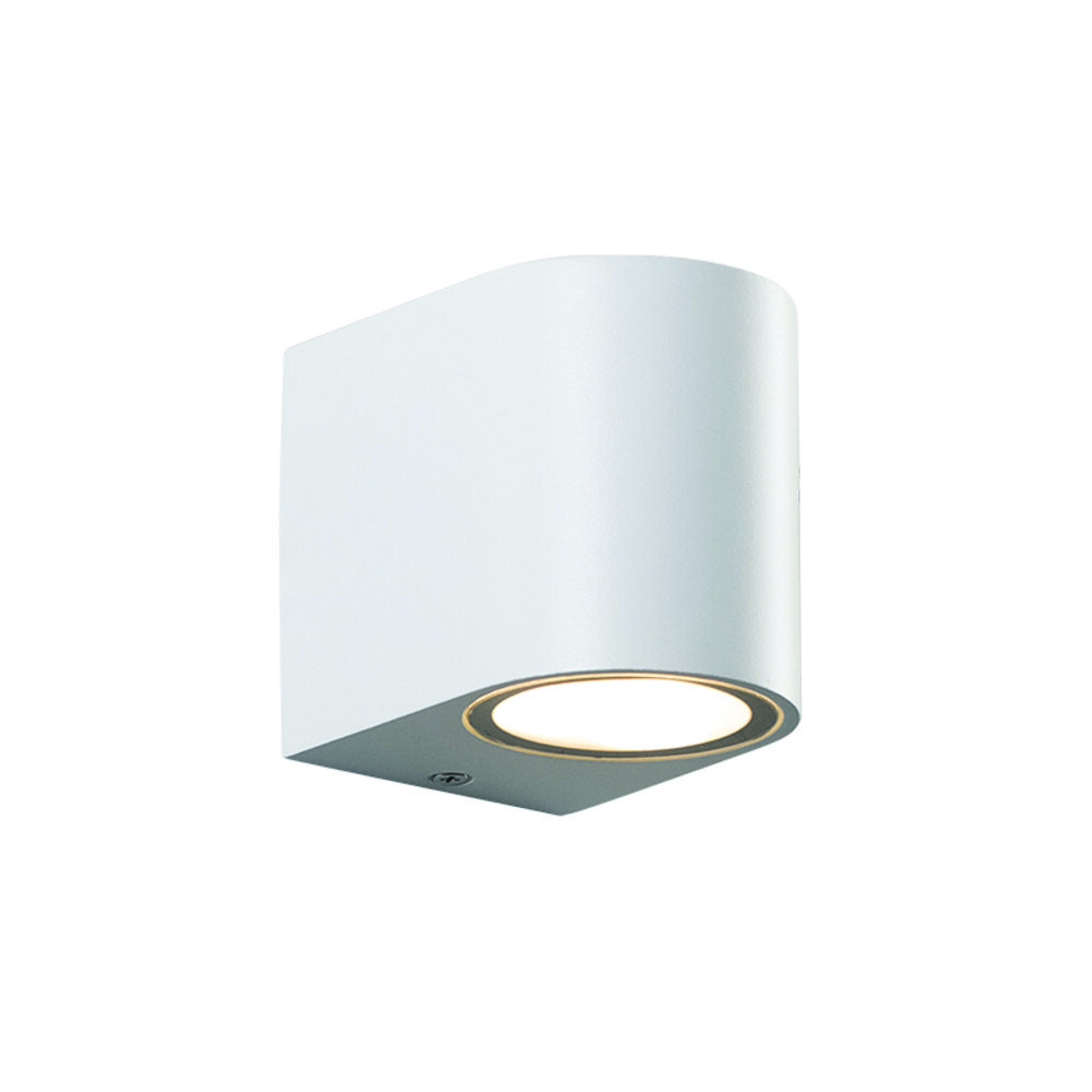 SL8210GU10W.jpg GU10 WALL LUMINAIRE PLASTIC 230V AC WHITE IP65 MAX 3W LED - Image 1