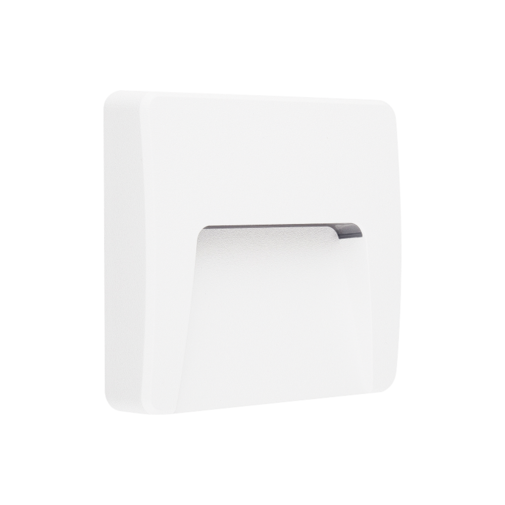 SLIM42W.png LED WALL SQUARE LUMINAIRE WHITE 230V AC IP65 3W 3000K 200LM RA80 - Image 1
