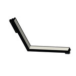 InLight Γραμμικό φωτιστικό γωνία LED 24W 3000K για μαγνητική ράγα σε μαύρη απόχρωση D:30cmX30cm (T05801-BL)