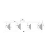 ΕΠΙΤΟΙΧΟ Φ/Σ 4ΧΕ14 PALOMA ΜΑΥΡΟ ΜΕΤΑΛΛΙΚΟ 75X13X19CM - Image 2