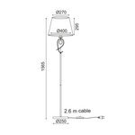 Φ/Σ ΔΑΠΕΔΟΥ 1ΧΕ27 ΜΕΤΑΛ. ΧΡΥΣΟΧΑΛΚΙΝΟ+ΜΑΥΡΟ ΑΜΠΑΖ. Φ40Χ157CM BASILICO - Image 2
