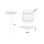 LED SOLAR URBAN LUMINAIRE 20W ΜΕ DIP-SWITCH CCT 3000K-4000K 2100LM RA80 IP65 30.000HRS - Image 2