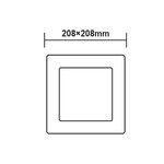 ΛΕΥΚΟ ΤΕΤΡΑΓΩΝΟ LED ΠΑΝΕΛ ΟΡΟΦΗΣ 18W 3000K 1700Lm 208x208mm 230V AC Ra80 - Image 2