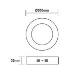 ΛΕΥΚΟ ΣΤΡΟΓΓΥΛΟ LED ΠΑΝΕΛ ΟΡΟΦΗΣ 6W 4000K 470Lm Φ117mm 230V AC Ra80 - Image 2