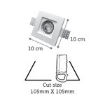 InLight Χωνευτό σποτ λευκό από γύψο 1XGU10 D:10cm (Χ0005) - Image 2