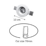 InLight Χωνευτό σποτ λευκό από γύψο 1XGU10 D:10cm (Χ0006) - Image 3