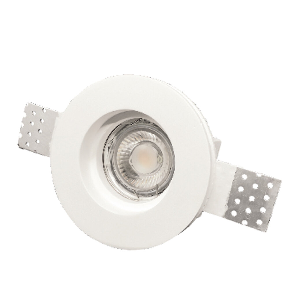 X0006.jpg InLight Χωνευτό σποτ λευκό από γύψο 1XGU10 D:10cm (Χ0006) - Image 1