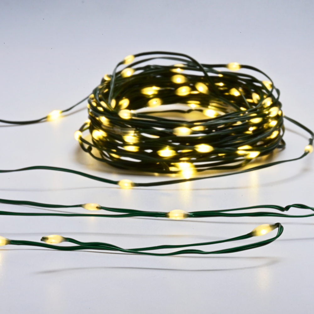 X0410011262.png SKIN LINE LAMP 100 ΛΑΜΠ. LED WW 3AA BAT 8 ΠΡΟΓΡ. IP44 ΜΗΚΟΣ 10m 0,3m ΠΡΑΣΙΝΟ ΚΑΛΩΔΙΟ ΤΡΟΦ. - Image 1