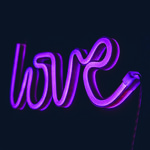 LOVE, 118 NEON LED ΛΑΜΠΑΚΙΑ ΜΕ ΜΠΑΤΑΡΙΑ (3xAA)/USB, ΡΟΖ, IP20, 35.5x2x13cm - Image 2