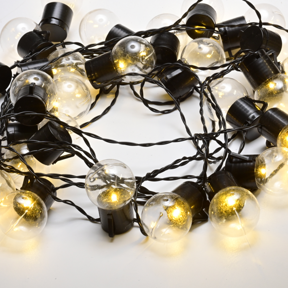 X04251123.png 25 LED BALL STRING LIGHT Ø4cm WW 3AA ΜΠΑΤ. REMOTE ΜΕ 8 ΠΡΟΓΡΑΜ. IP 44 ΜΗΚΟΣ 7,2m 0,5m ΚΑΛΩΔΙΟ ΤΡΟΦ. - Image 1