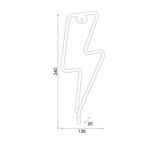 ΑΣΤΡΑΠΗ, 98 NEON LED ΛΑΜΠΑΚΙΑ ΜΕ ΜΠΑΤΑΡΙΑ (3xAA)/USB, ΜΠΛΕ, IP20, 34x2x13cm - Image 2