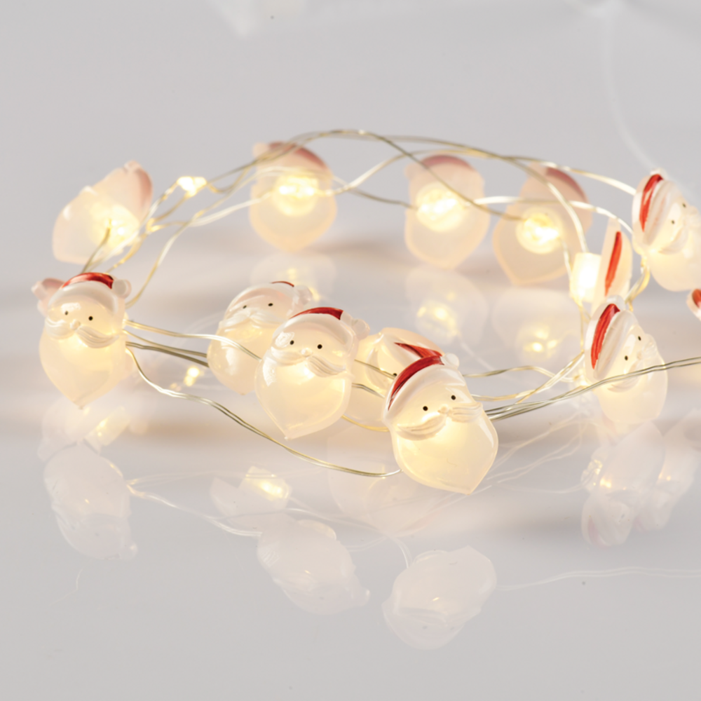 X07151103.png "SANTA" 15 MINI LED ΛΑΜΠΑΚ. ΣΕΙΡΑ, WW, ΑΣΗΜΙ ΚΑΛΩΔ. ΧΑΛΚΟΥ, MΠΑΤ. (2ΑΑ),IP20, 140+30CM ΔΙΑΦ ΚΑΛ - Image 1
