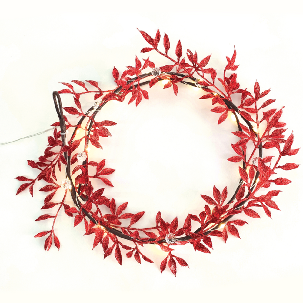 X07201144.png "RED GARLAND", 20 ΜΙΝΙ LED ΛΑΜΠ. WW ΜΠΑΤ. (2XAA) ΑΣΗΜΙ ΚΑΛ. ΧΑΛΚΟΥ IP20 150+30CM ΔΙΑΦ ΚΑΛ ΤΡΟΦ. - Image 1