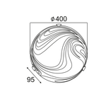 ΠΛΑΦΟΝΙΕΡΑ 3XE27 ΛΕΥΚΗ ΑΜΜΟΒΟΛΗ ΣΧΕΔΙΑ Φ40 PELAGOS - Image 2