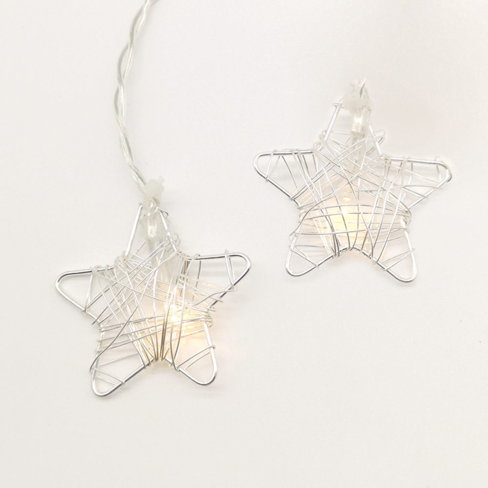 XMSSTAR10WW2AT.png "METAL STARS" 10 LED ΛΑΜΠΑΚ ΣΕΙΡΑ ΜΠΑΤΑΡ.(3xAA) & ΧΡΟΝΟΔΙΑΚ (6ΟΝ/18OFF) ΘΕΡΜΟ ΛΕΥΚΟ ΑΣΗΜΙ ΜΕΤΑΛ - Image 1
