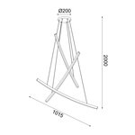 ΚΡΕΜΑΣΤΟ Φ/Σ LED 60W 3000K 4200LM NAAVA ΛΕΥΚΟ ΑΛΟΥΜΙΝΙΟ IP20 102X15X110CM - Image 2