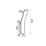 ΕΠΙΤΟΙΧΟ Φ/Σ LED 9W 3000K ΑΛΟΥΜΙΝΙΟ ΓΚΡΙ 40X7X12CM ZEN - Image 2