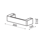 ΕΠΙΤΟΙΧΟ Φ/Σ LED 6W 3000K ΑΛΟΥΜΙΝΙΟ ΜΑΥΡΟ 30Χ6,4Χ10,5CM FOGA - Image 2