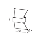ΕΠΙΤΟΙΧΟ Φ/Σ LED 6W 3000K ΑΛΟΥΜΙΝΙΟ ΜΑΥΡΟ 20Χ16Χ7CM ELEGANT - Image 2