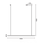 ΚΡΕΜΑΣΤΟ Φ/Σ LED 18W 3000K 920LM ΜΑΥΡΟ ΑΛΟΥΜΙΝΙΟ DIMMER ΑΦΗΣ 105Χ1,8ΧΗ150CM AVENUE - Image 2
