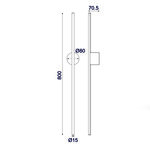 ΕΠΙΤΟΙΧΟ Φ/Σ LED 15W 3000K  970LM AVENUE ΛΕΥΚΟ ΜΕΤ/ΚΟ IP20 7,5X8X80CM - Image 2