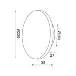 ΕΠΙΤ Φ/Σ LED 10W 3000Κ ΑΠΟΧΡ.ΑΝΟΙΧΤ ΞΥΛ MDF ΚΥΚΛ Φ22XH3,6CM ECLIPSE - Image 2