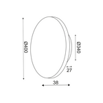 ΕΠΙΤ Φ/Σ LED 24W 3000Κ ΑΠΟΧΡ.ΤΣΙΜΕΝΤΟΥ MDF ΚΥΚΛΟΣ Φ40ΧΗ3,6CM ECLIPSE - Image 2