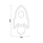 ΕΠΙΤΟΙΧΟ Φ/Σ LED 5.5W 3000K 385LM NASA ΚΟΚΚΙΝΟ MDF 24X13X3.8CM - Image 2