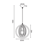 ΚΡΕΜΑΣΤΟ Φ/Σ 1ΧΕ27 ΣΚ.ΚΑΦΕ ΔΕΡΜΑ MDF D29XH100CM TRITON - Image 2