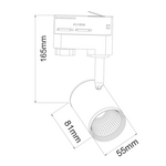 BLACK LED TRACK LIGHT 7W 3000K 4WIRES 24° 700LM 230V Ra80 - Image 2